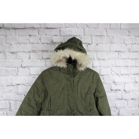 LL Bean Green Polyester Lined Down Insulated Baxter State Parka Jacket Size XS - Picture 3 of 12